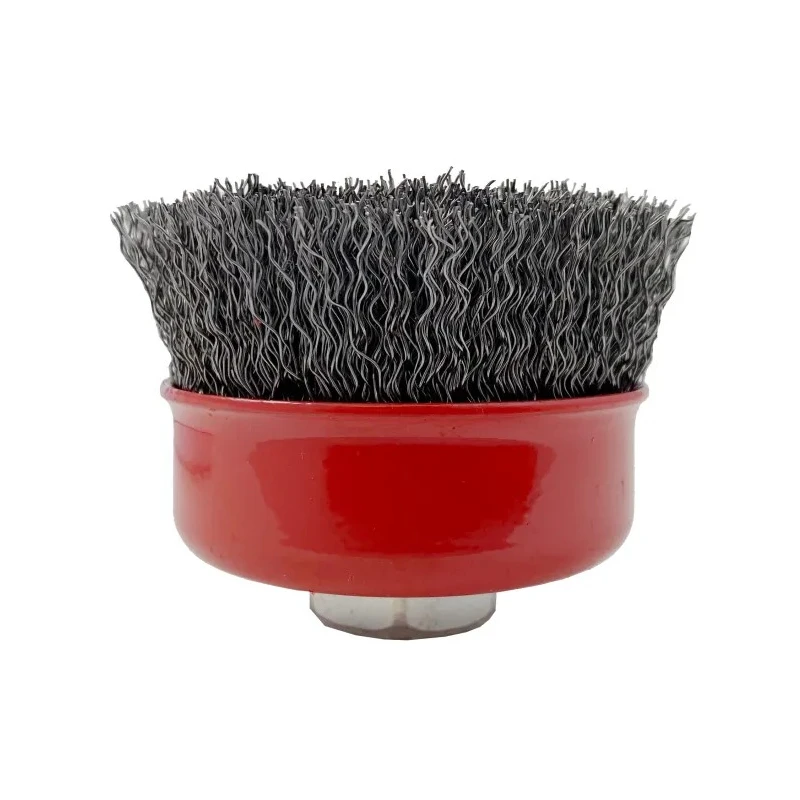 RS PRO Steel Crimp Wire Abrasive Cup Brush, 14 mm Diameter, Face Width 100 mm, Max Speed 8500 rpm, Model 188-4128