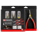 Facom 4-Piece Set of 4 Straight and 90° Angled Nose Circlips Pliers PCJ4PB