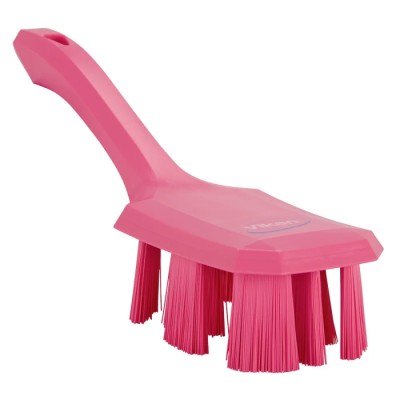 Vikan Pink Polyester Bristle Scrubbing Brush 37 mm Bristle Length 70 mm Width 260 mm Length 10 mm Height 41791