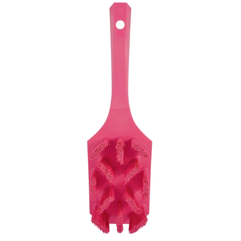 Vikan Pink Polyester Bristle Scrubbing Brush 37 mm Bristle Length 70 mm Width 260 mm Length 10 mm Height 41791