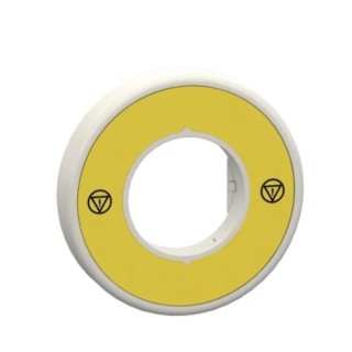 Schneider Electric Illuminated Unmarked Legend Ring Accessory for Emergency Stop Mushroom Head Push-Button ZBY9W3B140