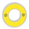 Schneider Electric Illuminated Unmarked Legend Ring Accessory for Emergency Stop Mushroom Head Push-Button ZBY9W3B140