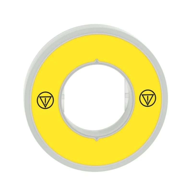 Schneider Electric Illuminated Unmarked Legend Ring Accessory for Emergency Stop Mushroom Head Push-Button ZBY9W3B140