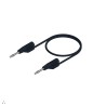 Hirschmann Test & Measurement Connector Test Lead 6A, 30 V AC, 60 V DC, Black, 500 mm Lead Length 938120100
