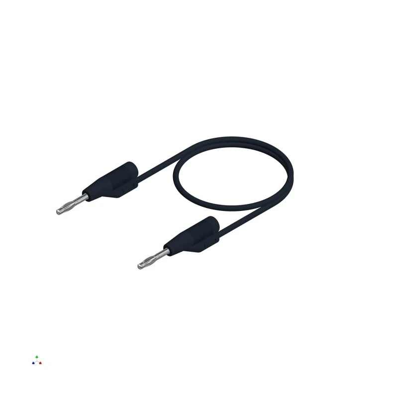 Hirschmann Test & Measurement Connector Test Lead 6A, 30 V AC, 60 V DC, Black, 1m Lead Length 938125100