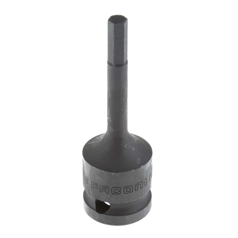 Facom 6 mm 1/2 in Drive 6 Point Hex Impact Socket, Chrome Molybdenum Steel, Phosphate Finish, 79mm Length NSHM.6