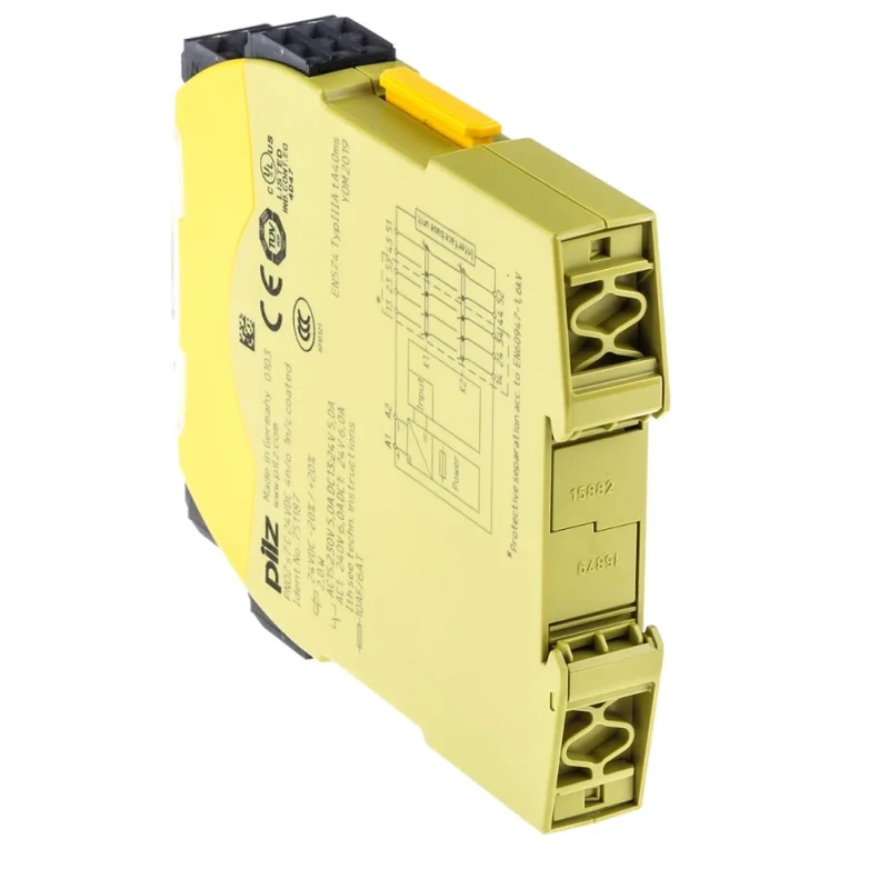 Pilz 24V DC Safety Relay with 4 Safety Contacts and 1 Auxiliary Contact, Automatic Reset, 150W Power Consumption 751187