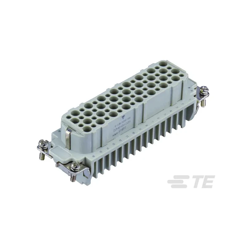 TE Connectivity Heavy Duty Power Connector Insert, 10A Current Rating, 64 Contacts, Panel Mount, Female T2020642201-000