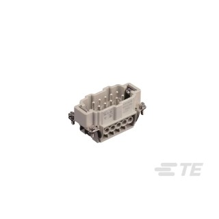 TE Connectivity Heavy Duty Power Connector Insert 16A 500V HDC HE Series Male 10 Contacts T2040102101-000