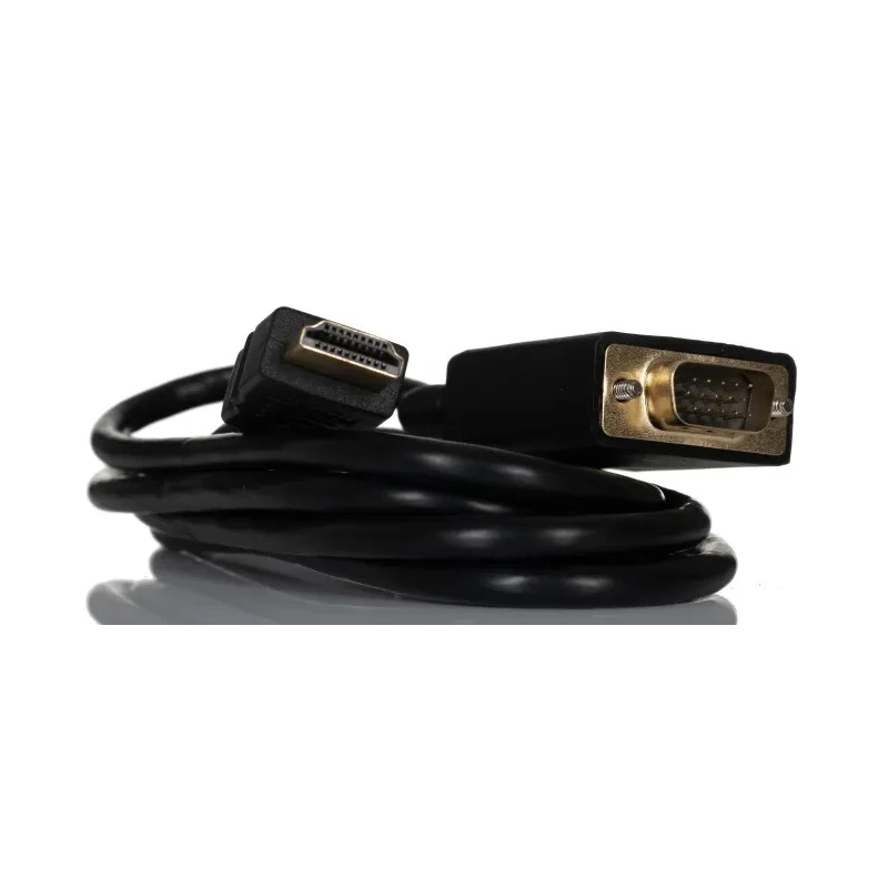 RS PRO 1.8 m Male HDMI to Male VGA Cable, Black 192-4516