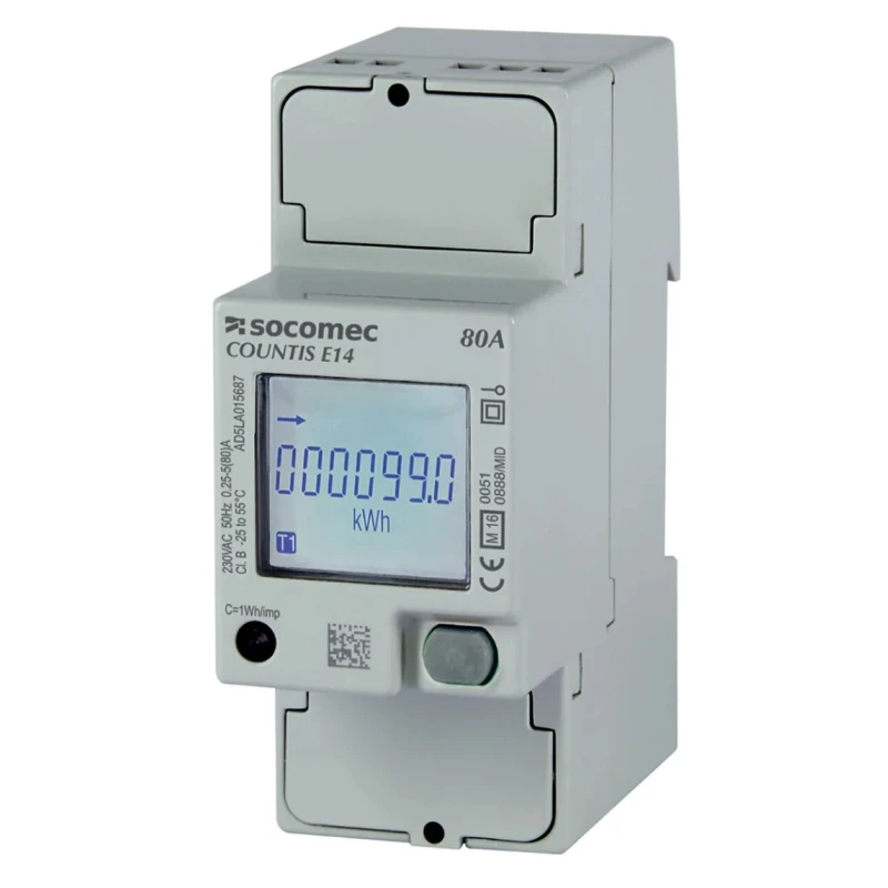 Socomec 1 Phase Energy Meter LCD Backlight Countis E12 Series 48503061