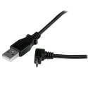 StarTech.com USB 2.0 Male USB 2.0 Type A to Male Micro USB Type B Cable Black 1m USBAUB1MU