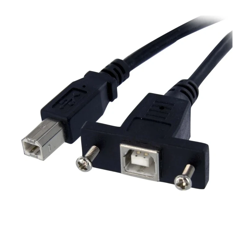 StarTech.com USB 2.0 Female USB Type B to Female USB B Connector Cable Black 900mm USBPNLBFBM3