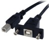 StarTech.com USB 2.0 Female USB Type B to Female USB B Connector Cable Black 900mm USBPNLBFBM3