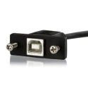 StarTech.com USB 2.0 Female USB Type B to Female USB B Connector Cable Black 900mm USBPNLBFBM3