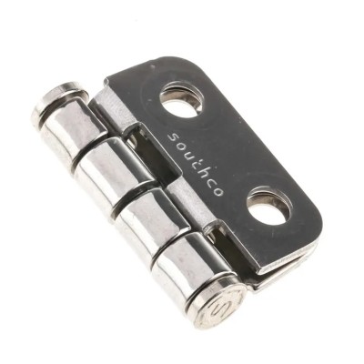 Southco Butt Hinge Gloss Stainless Steel, Fixed Pin, Screw Fixing, 38 mm x 38.2 mm x 9 mm N6-4E-422-24