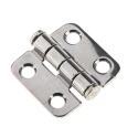 Southco Butt Hinge Gloss Stainless Steel, Fixed Pin, Screw Fixing, 38 mm x 38.2 mm x 9 mm N6-4E-422-24