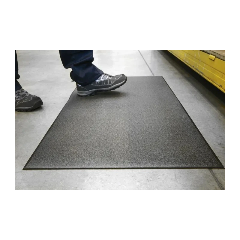 Coba Europe Individual Polyvinyl Chloride Foam Anti-Fatigue Mat 900 mm x 1.5 m x 9.5 mm, Pebbled Surface, Black AF010002