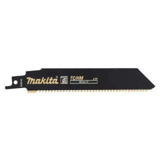 Makita Reciprocating Saw Blade Tungsten Carbide 100 mm Length, 25 mm Width, 1.25 mm Thickness, 8 Teeth Per Inch B-55572