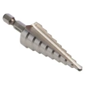 Makita HSS 4 to 20 mm Step Drill Bit Hex Shank 0.25in D-40098