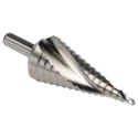 Makita High-Speed Steel (HSS) Step Drill Bit 4 to 32 mm Drill Diameter, Tri-Flat Shank 6mm D-40163