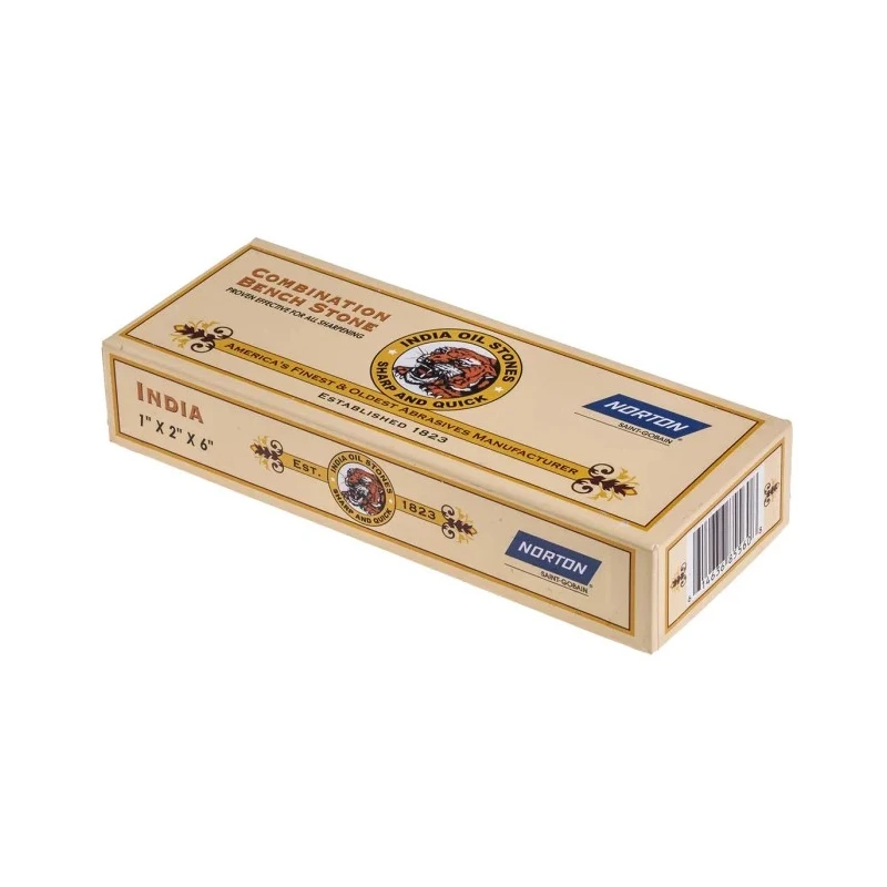Norton Sharpening Stone Aluminium Oxide Abrasive 152 mm x 51 mm x 25 mm Slip India Type 320 Grit Combination 61463685560