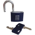 RS PRO Steel, Aluminium Padlock Keyed Alike Violet, 6 mm Shackle Diameter, 43 mm Body Width 195-8231