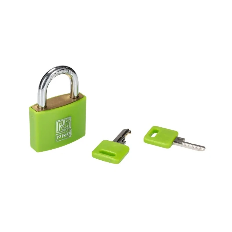 RS PRO Brass Padlock Keyed Alike 6 mm Shackle Diameter 40 mm Body Width 195-8253