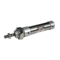 SMC 10 mm Pneumatic Piston Rod Cylinder, Aluminium Alloy Body, Double Acting, Both Ends Tapped Mount, Rubber Bumper CD85