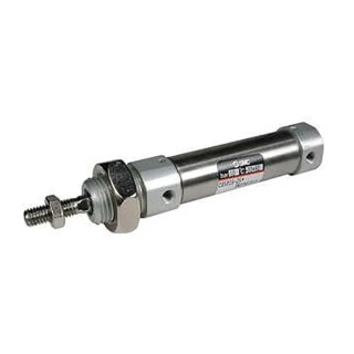 SMC 10 mm Pneumatic Piston Rod Cylinder, Aluminium Alloy Body, Double Acting, Both Ends Tapped Mount, Rubber Bumper CD85