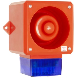 Clifford & Snell YL50 Series Blue Beacon-Sounder Combination 112dB IP66 230V AC Wall Bulkhead YL50/D50/B/RF/WR