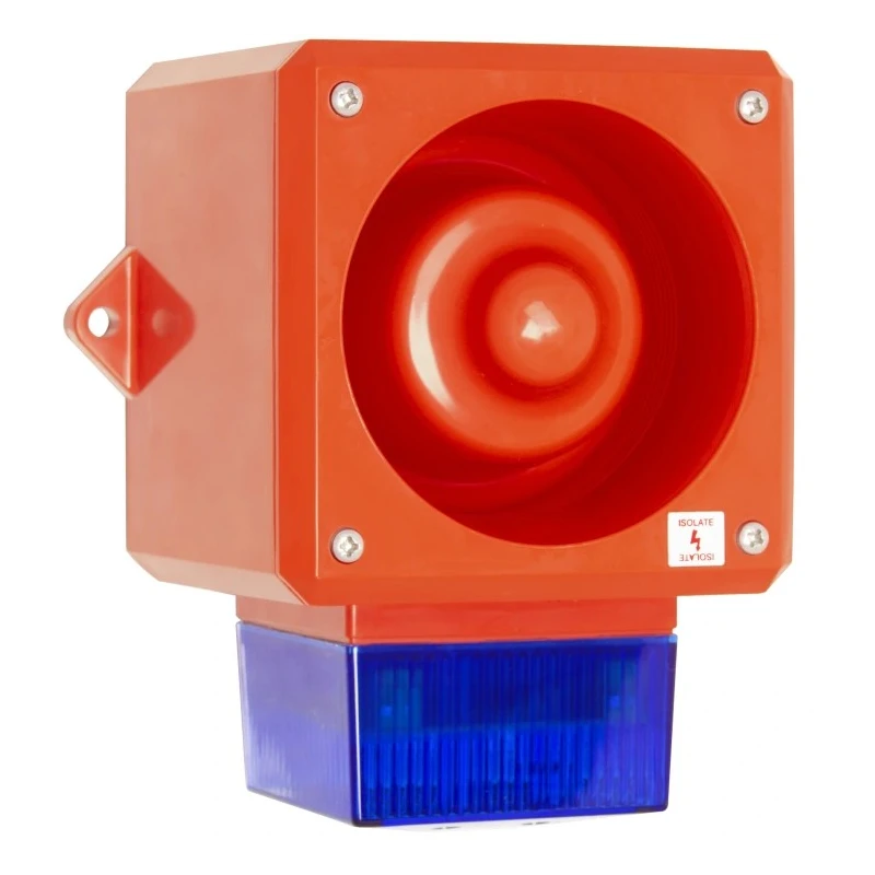 Clifford & Snell YL50 Series Blue Beacon-Sounder Combination 112dB IP66 230V AC Wall Bulkhead YL50/D50/B/RF/WR
