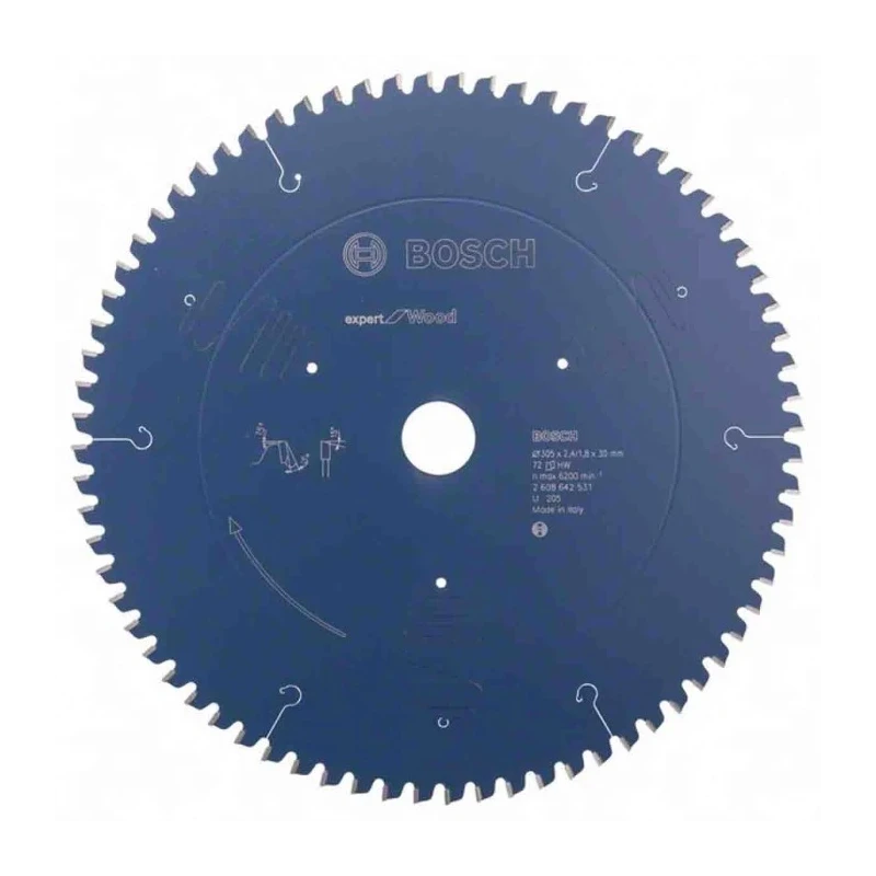 Bosch Circular Saw Blade Wood Cutting 305 mm Diameter 72 Teeth Alternate Top Bevel Carbide Tips 2608642531