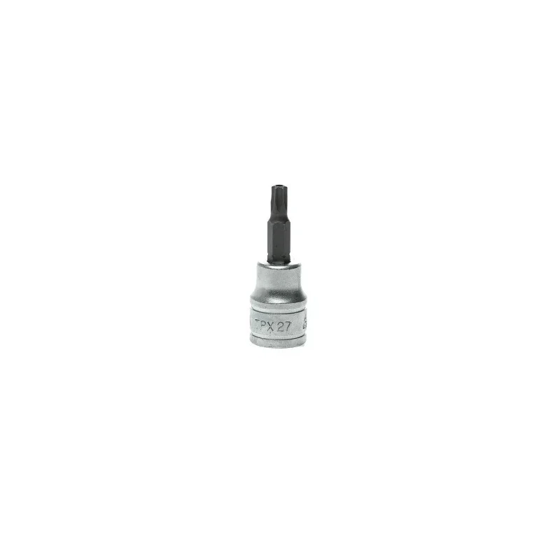 Teng Tools 3/8 in Drive TPX27 Bit Socket Square Drive Alloy Steel Chrome Finish 18mm Overall Length TPX27