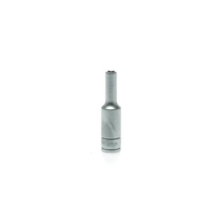 Teng Tools 1/4 in Drive 4 mm 6 Point Chrome Vanadium Socket 49.5mm Overall Length M140604-C