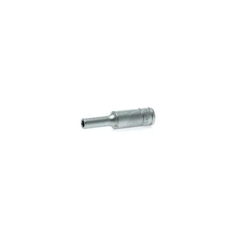 Teng Tools 1/4 in Drive 4 mm 6 Point Chrome Vanadium Socket 49.5mm Overall Length M140604-C