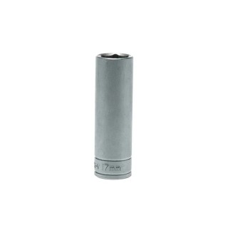 Teng Tools 1/2 in Drive 17 mm 6 Point Socket Satin Finish Chrome Vanadium Steel 79mm Overall Length M1206176-C