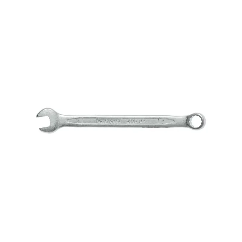 Teng Tools Combination Spanner Satin Finish 7 mm Size, 110 mm Overall Length, Chrome Vanadium Steel, 15° Offset Angle 600507