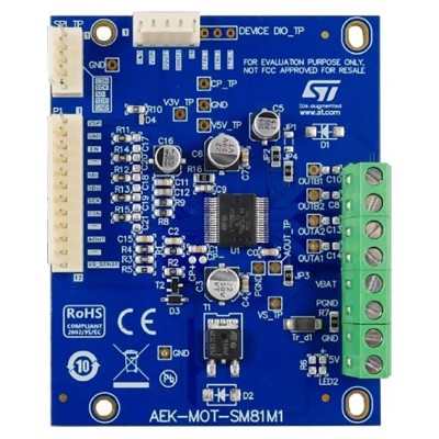 STMicroelectronics Motor Driver Evaluation Board for L99SM81V Bipolar Stepper Motor with 6-28V Input and AEK-MOT-SM81M1