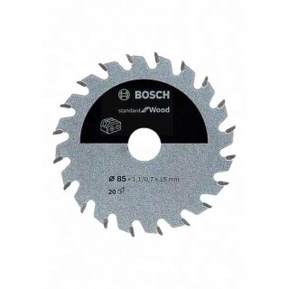 Bosch Circular Saw Blade 85 mm Diameter, 20 Teeth, 1.1 mm Kerf Thickness, Alternate Top Bevel Tooth Configuration 2608837666