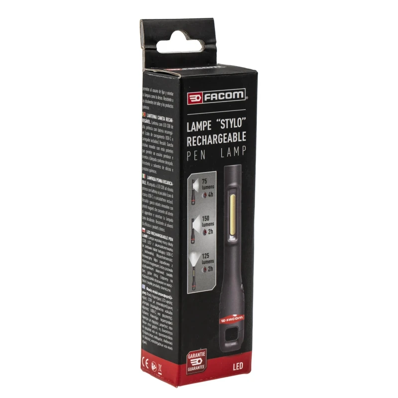 Facom Rechargeable Ultra-Compact Handheld Inspection Lamp IP67 150 Lumens 