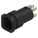 EAO Black Round Selector Switch with 2 Rotary Positions, IP65 Front Protection, Plastic Lever 52-271.022