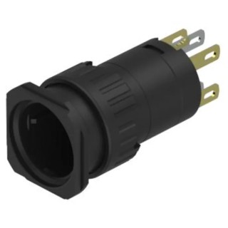 EAO Black Round Selector Switch with 2 Rotary Positions, IP65 Front Protection, Plastic Lever 52-271.022