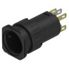 EAO Black Round Selector Switch with 2 Rotary Positions, IP65 Front Protection, Plastic Lever 52-271.022