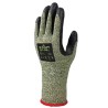 Showa Yellow Elastane Work Gloves with Nitrile Foam Coating Size 8 Cut Resistant Safety Gloves SHO2570