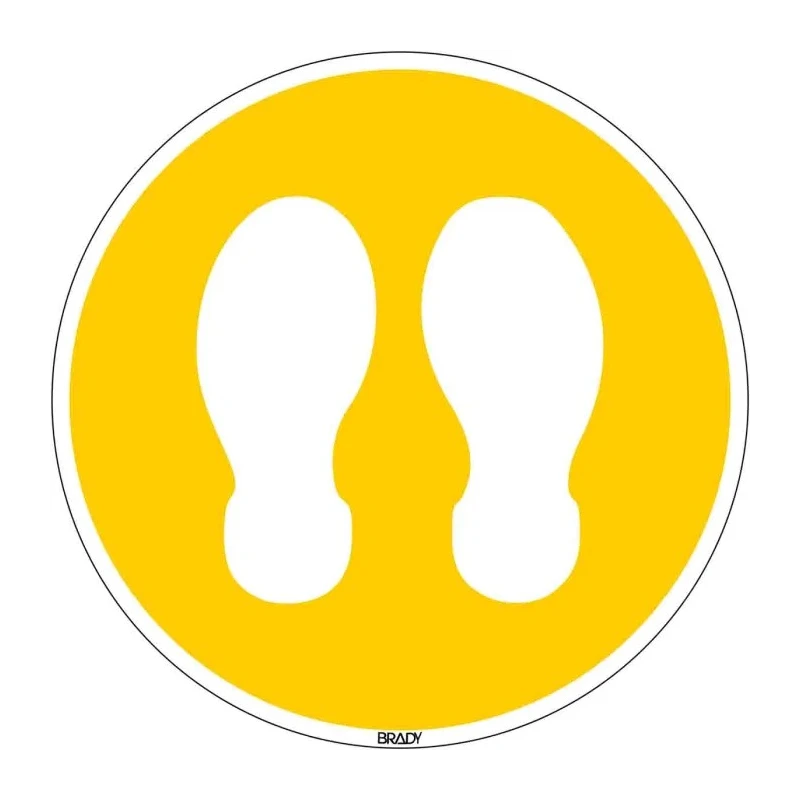 Brady Safety Poster, Polyester, EMEA Language, Self-Adhesive, 350 mm x 350 mm PIC912-D350-FLO-YL