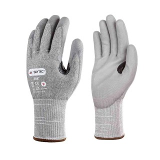 Skytec Grey Nylon Work Gloves Size 8 Polyurethane Coating Cut Resistant CE Certified SKY0010