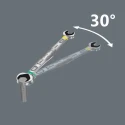 Wera Double Ended Open Spanner Metric Size 30 x 32 mm Chromium Molybdenum Steel 232mm Overall Length 05020264001