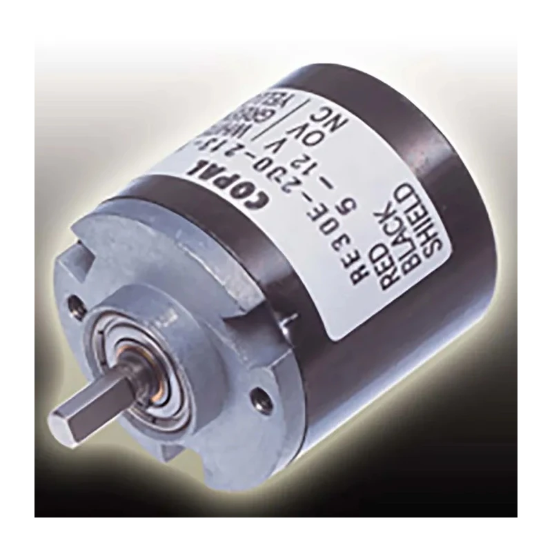 Nidec Components Optical Encoder 360 ppr Pulse, 12V DC, 5V DC, 4 mm Plain Shaft, Panel Mount, Cable RE30E-360-213-1