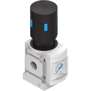 Festo Pneumatic Regulator with Rotary Knob Actuator, G 1/8 Inlet & Outlet, 14 bar Max Operating Pressure MS4-LR-1/8-D5-AS